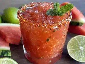 frozen watermelon mint slushie - featured image