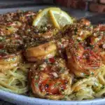 garlic butter shrimp pasta - featured image