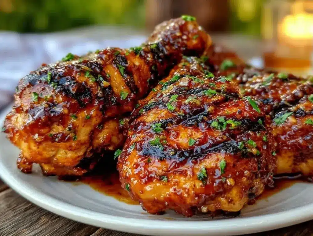 grilled honey garlic chicken drumsticks - featured image