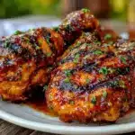 grilled honey garlic chicken drumsticks - featured image