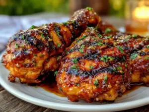 grilled honey garlic chicken drumsticks - featured image