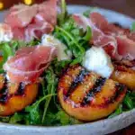 grilled peach and burrata salad - featured image