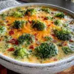 healthy broccoli cheddar soup - featured image