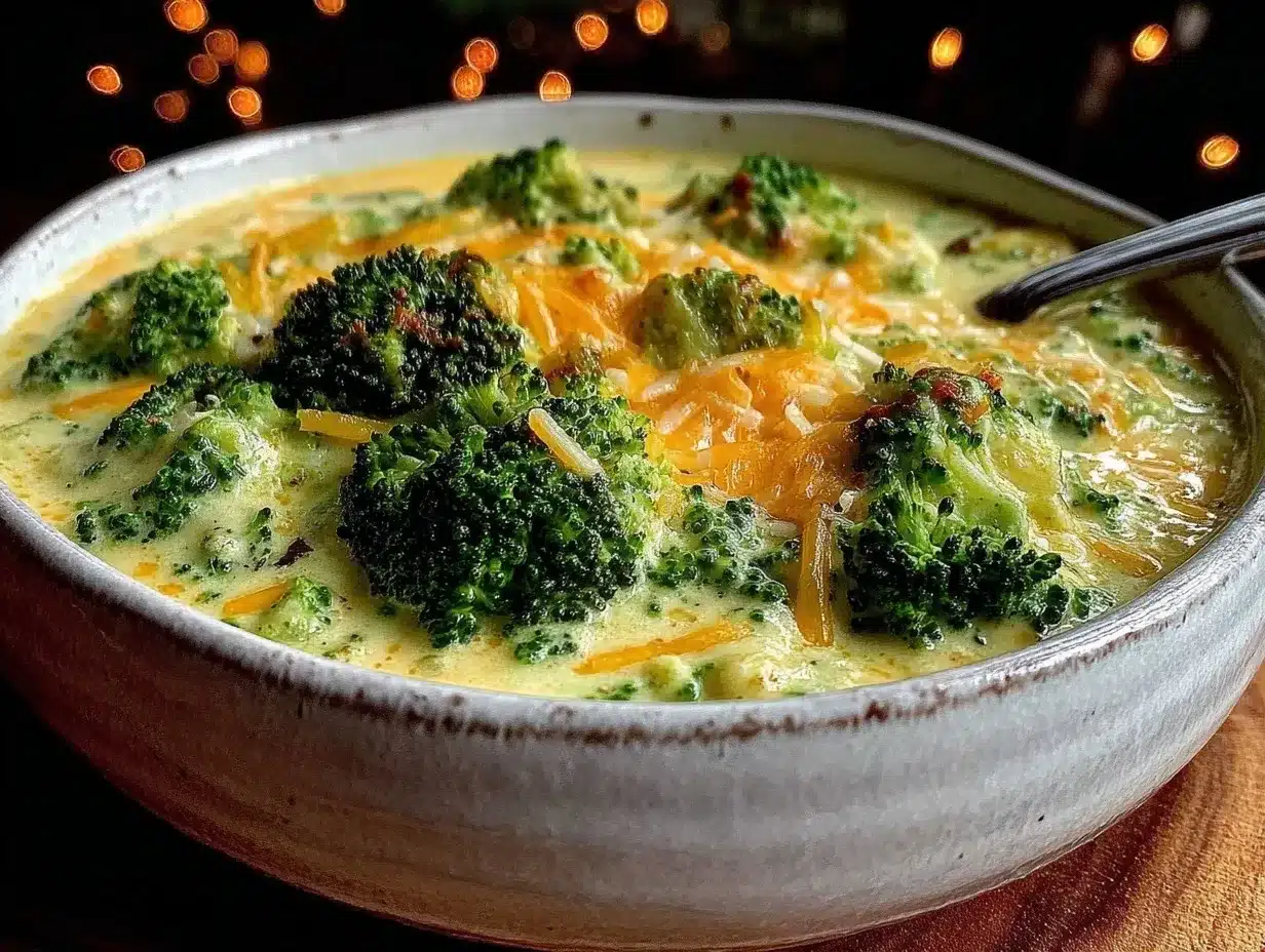 healthy broccoli cheddar soup preparation steps