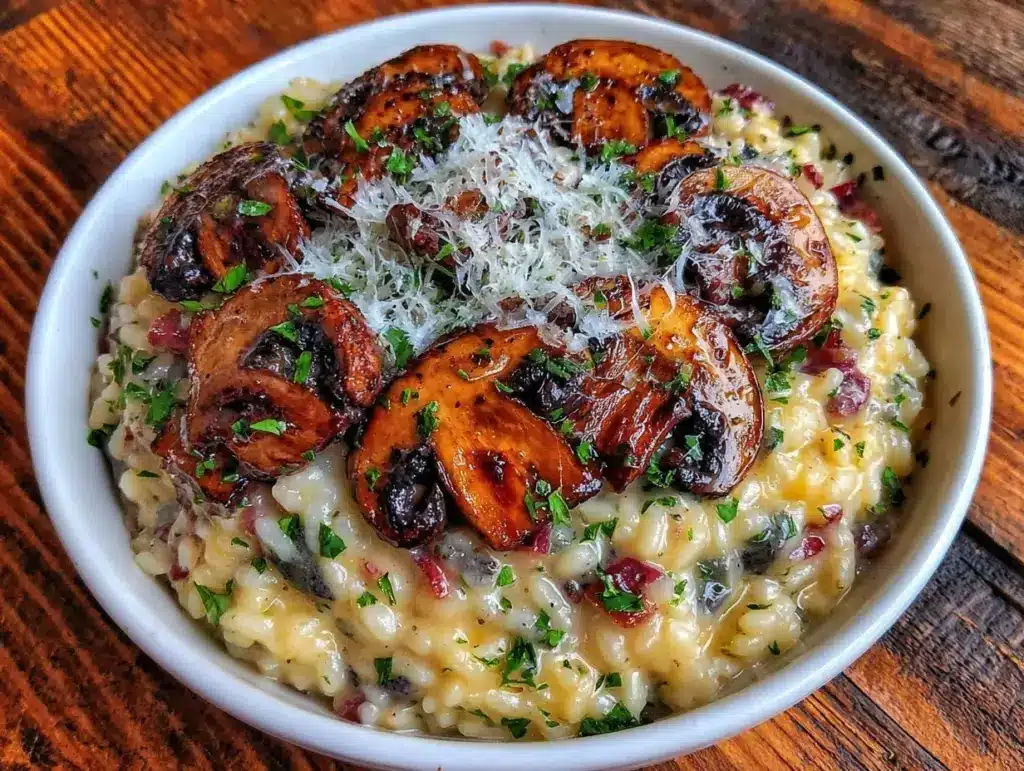 Instant Pot mushroom Parmesan risotto - featured image