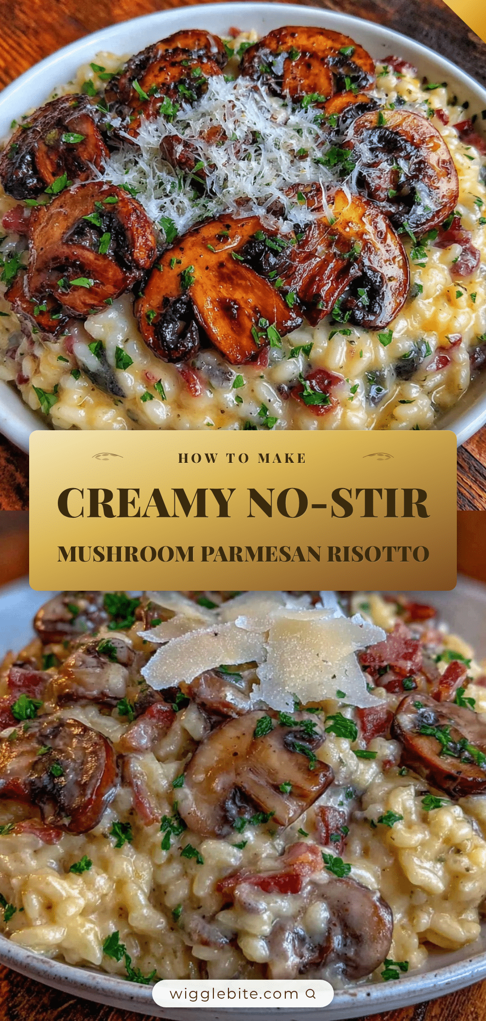 Instant Pot mushroom Parmesan risotto recipe