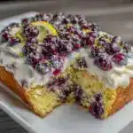 lemon blueberry sheet cake - featured image