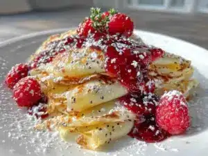 lemon poppy seed crepes - featured image