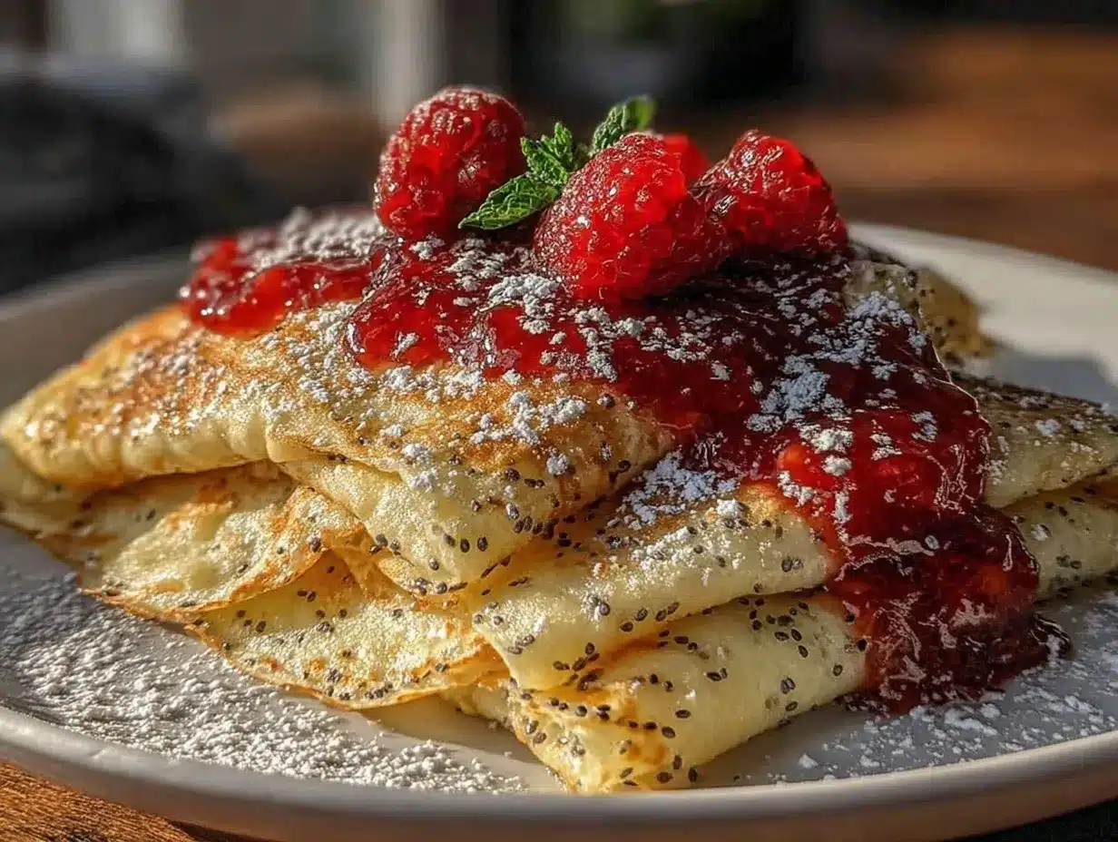 lemon poppy seed crepes preparation steps