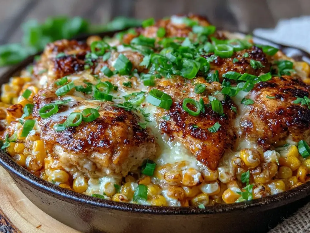 mexican street corn chicken bake - featured image