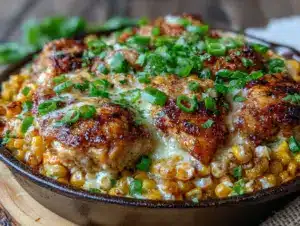 mexican street corn chicken bake - featured image