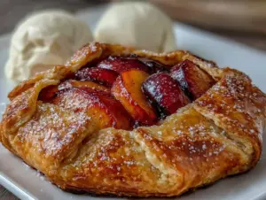 nectarine frangipane galette - featured image