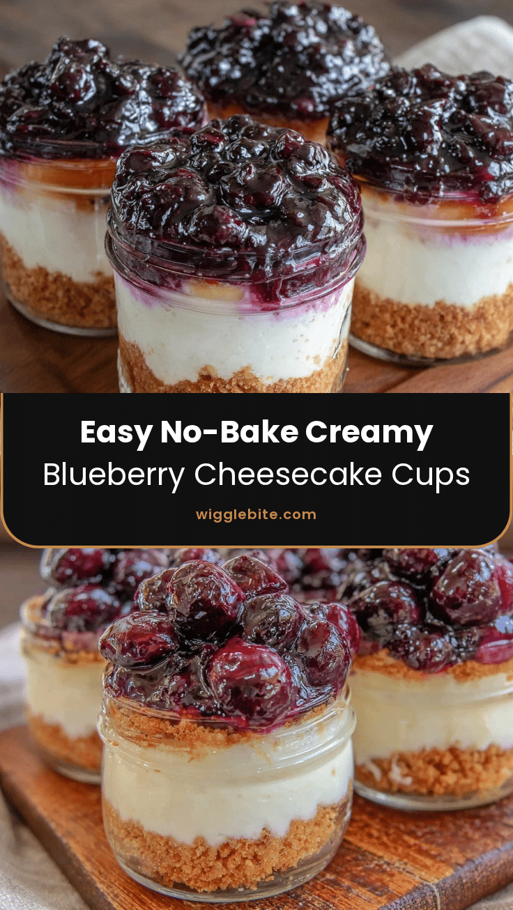 no-bake blueberry cheesecake cups recipe