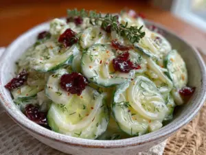 no-mayo dill cucumber salad - featured image