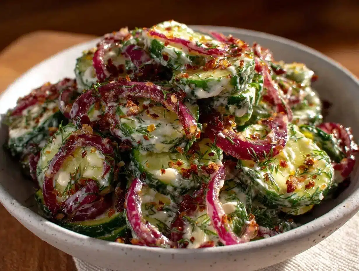 no-mayo dill cucumber salad preparation steps