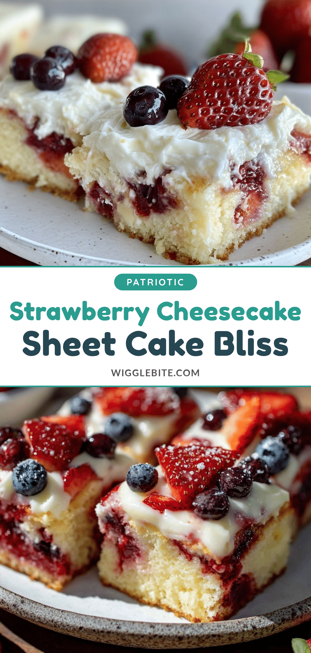 patriotic strawberry cheesecake sheet cake recipe