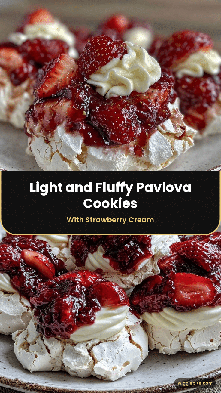 pavlova cookies with strawberry cream recipe