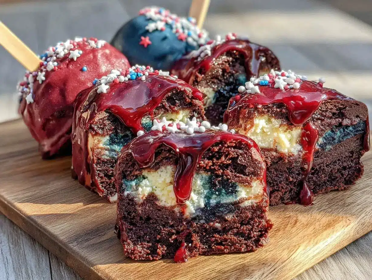 perfect patriotic brownie pops - featured image