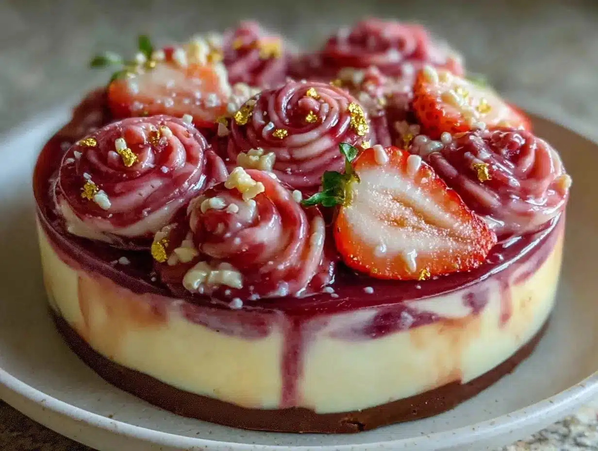 Perfect Strawberry Rose Entremet Cake preparation steps