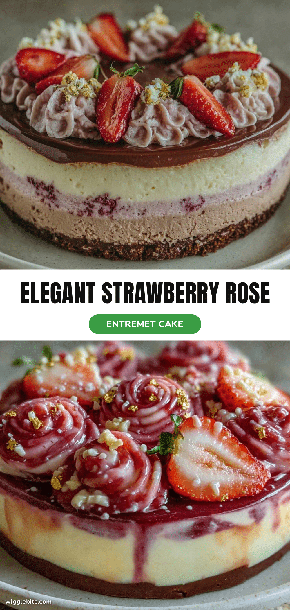 Perfect Strawberry Rose Entremet Cake recipe