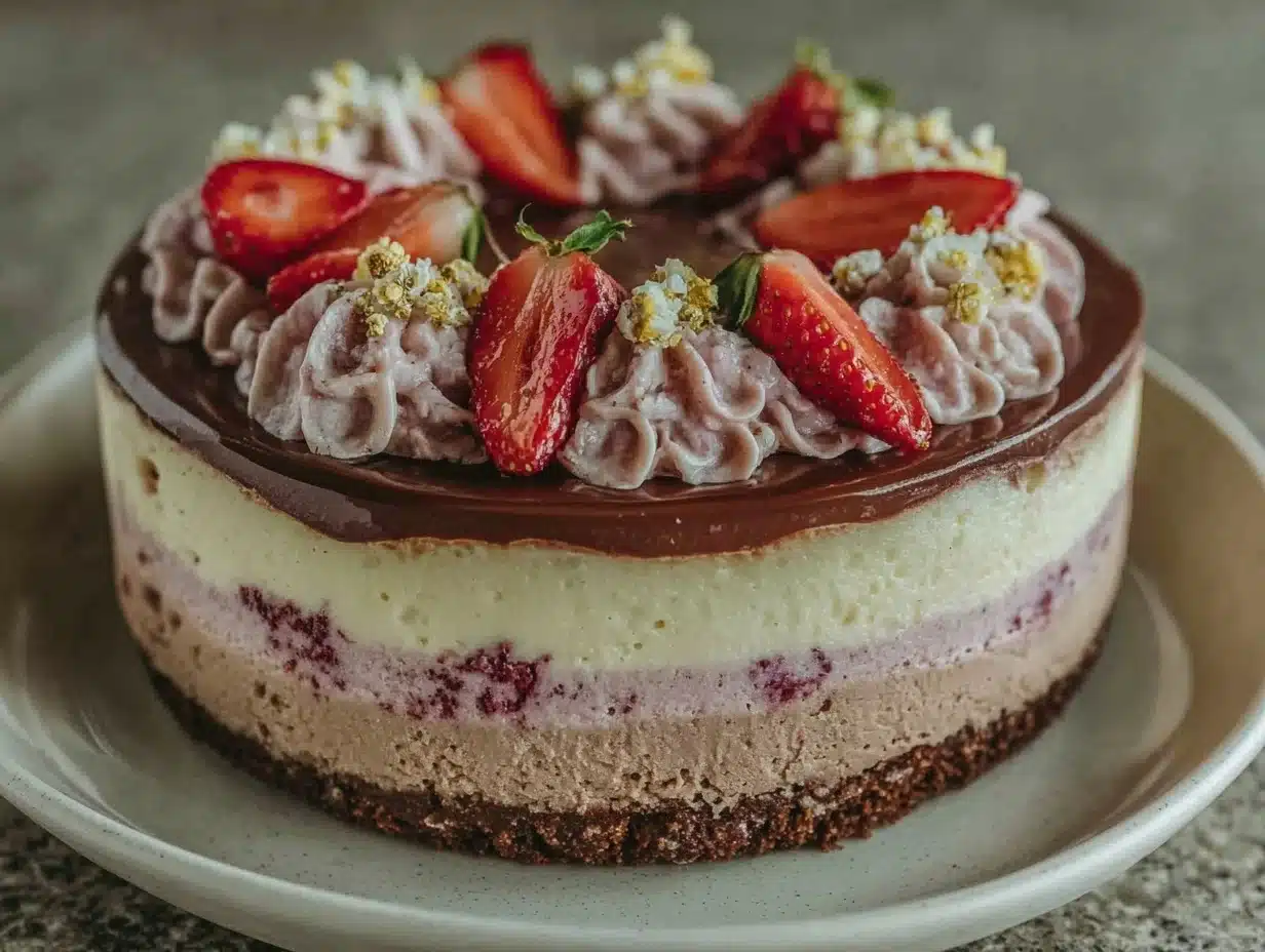 Perfect Strawberry Rose Entremet Cake - featured image