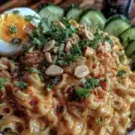 quick creamy thai peanut noodles - featured image