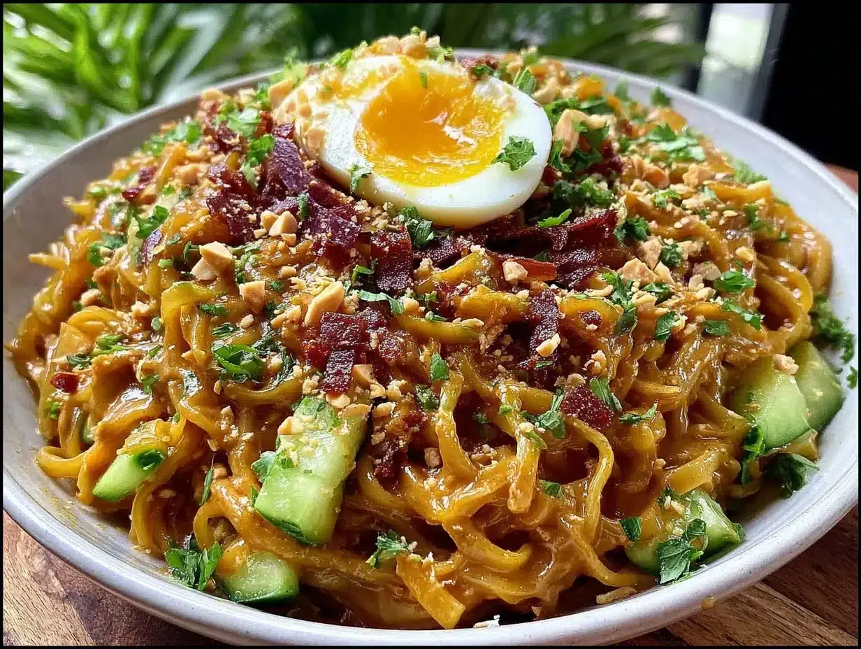 quick creamy thai peanut noodles preparation steps