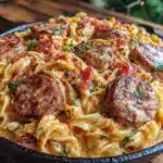 Quick One-Pan Creamy Cajun Sausage Pasta - featured image