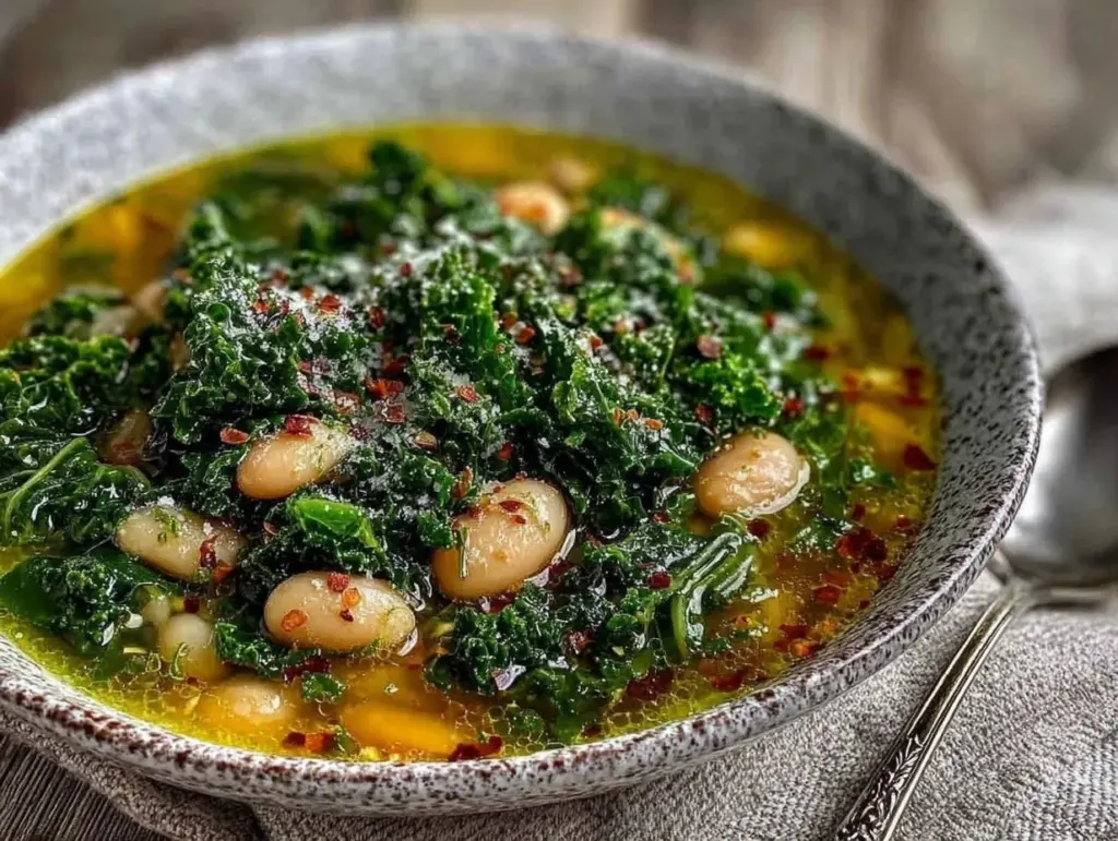quick white bean and kale soup - featured image