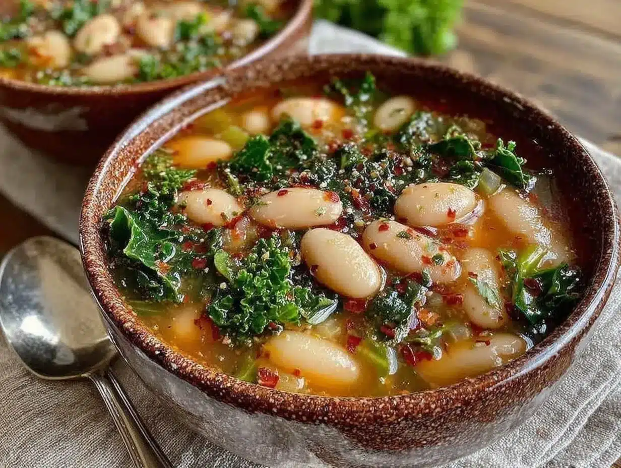 quick white bean and kale soup preparation steps