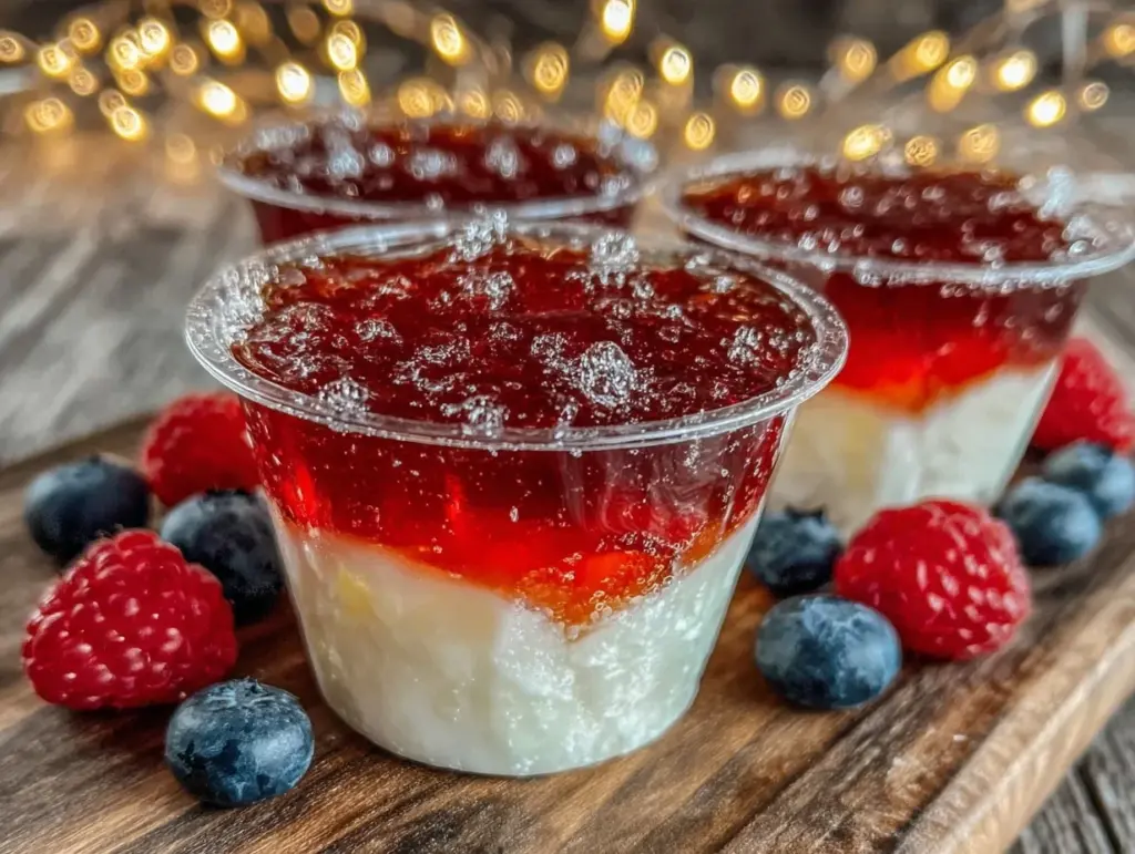 red white and blue jello shots - featured image