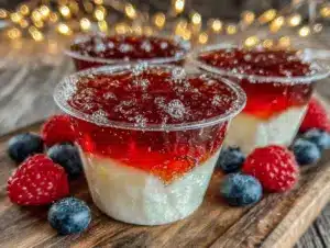 red white and blue jello shots - featured image