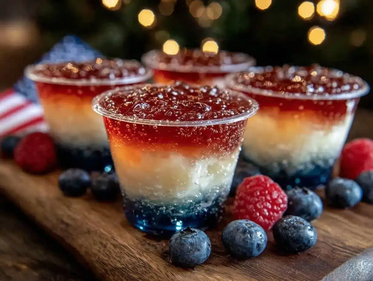red white and blue jello shots preparation steps