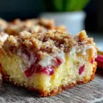 rhubarb sour cream coffee cake - featured image
