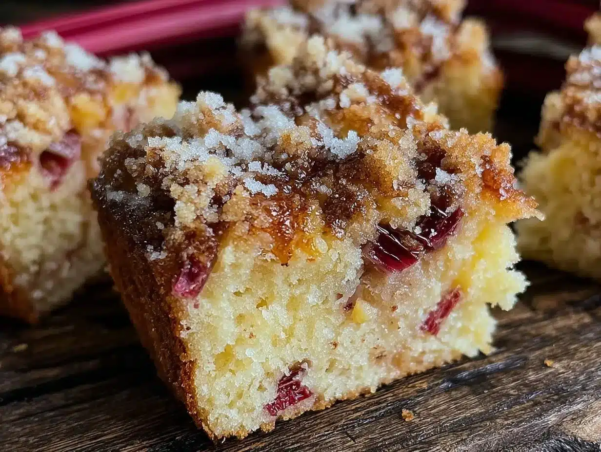 rhubarb sour cream coffee cake preparation steps