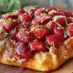 rustic strawberry basil galette - featured image