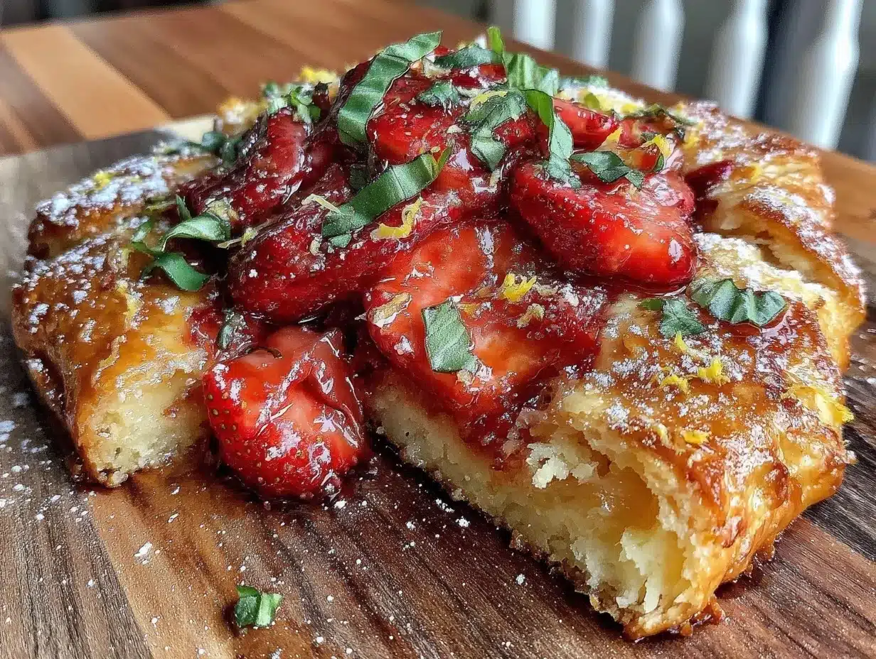 rustic strawberry basil galette preparation steps