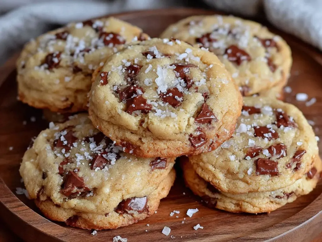 salted brown butter chocolate chip cookies - featured image