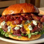 Savory Bacon and Blue Cheese Double-Smash Burger - featured image