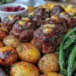 sheet pan garlic butter steak bites - featured image
