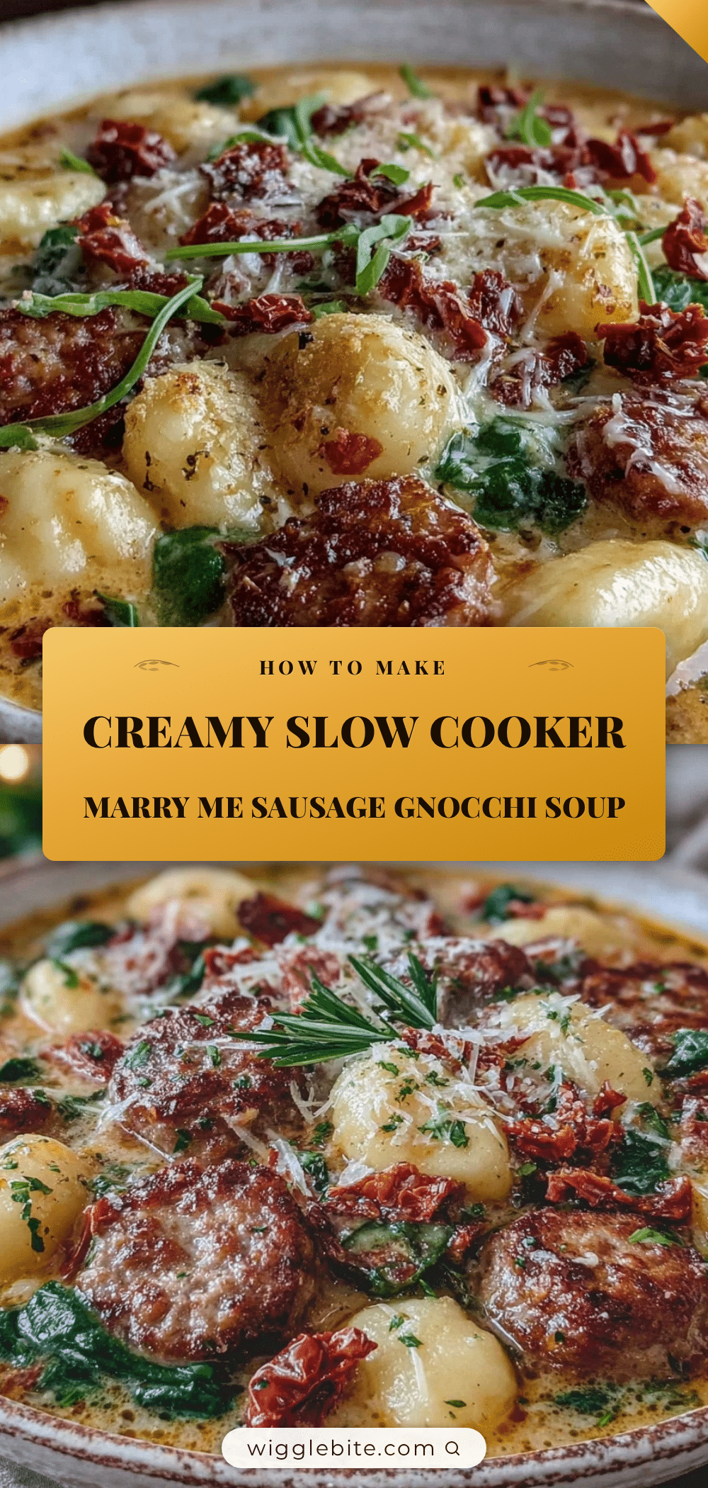 slow cooker marry me sausage gnocchi soup recipe