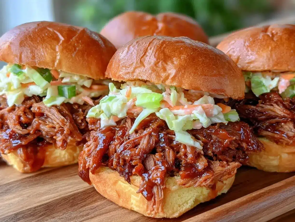 smoked bbq pulled pork sliders preparation steps