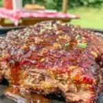 smoked brisket flat on kettle grill - featured image