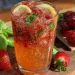 strawberry basil mocktail smash - featured image