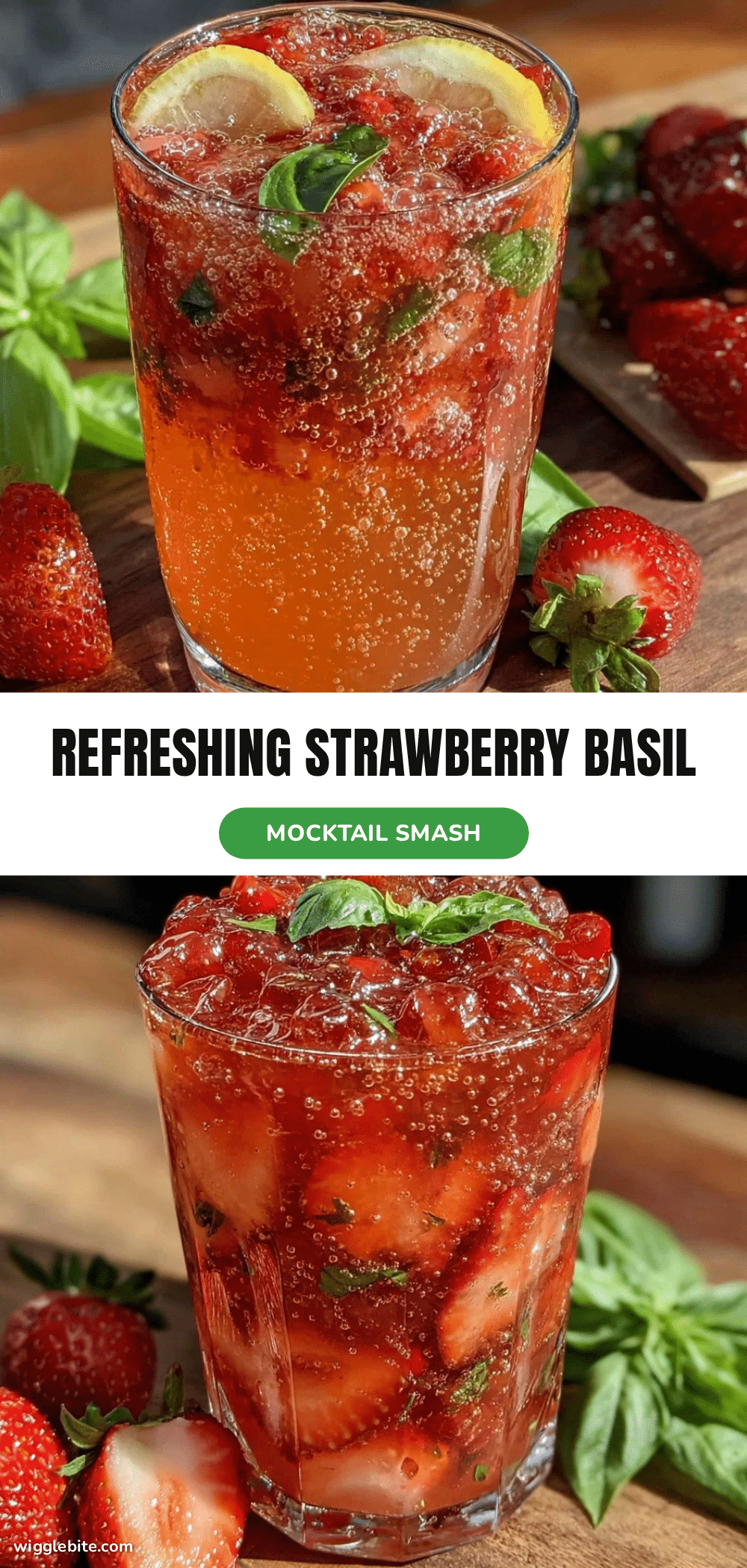 strawberry basil mocktail smash recipe