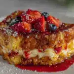 strawberry cheesecake stuffed french toast - featured image