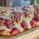 strawberry cream cheese danish braid - featured image