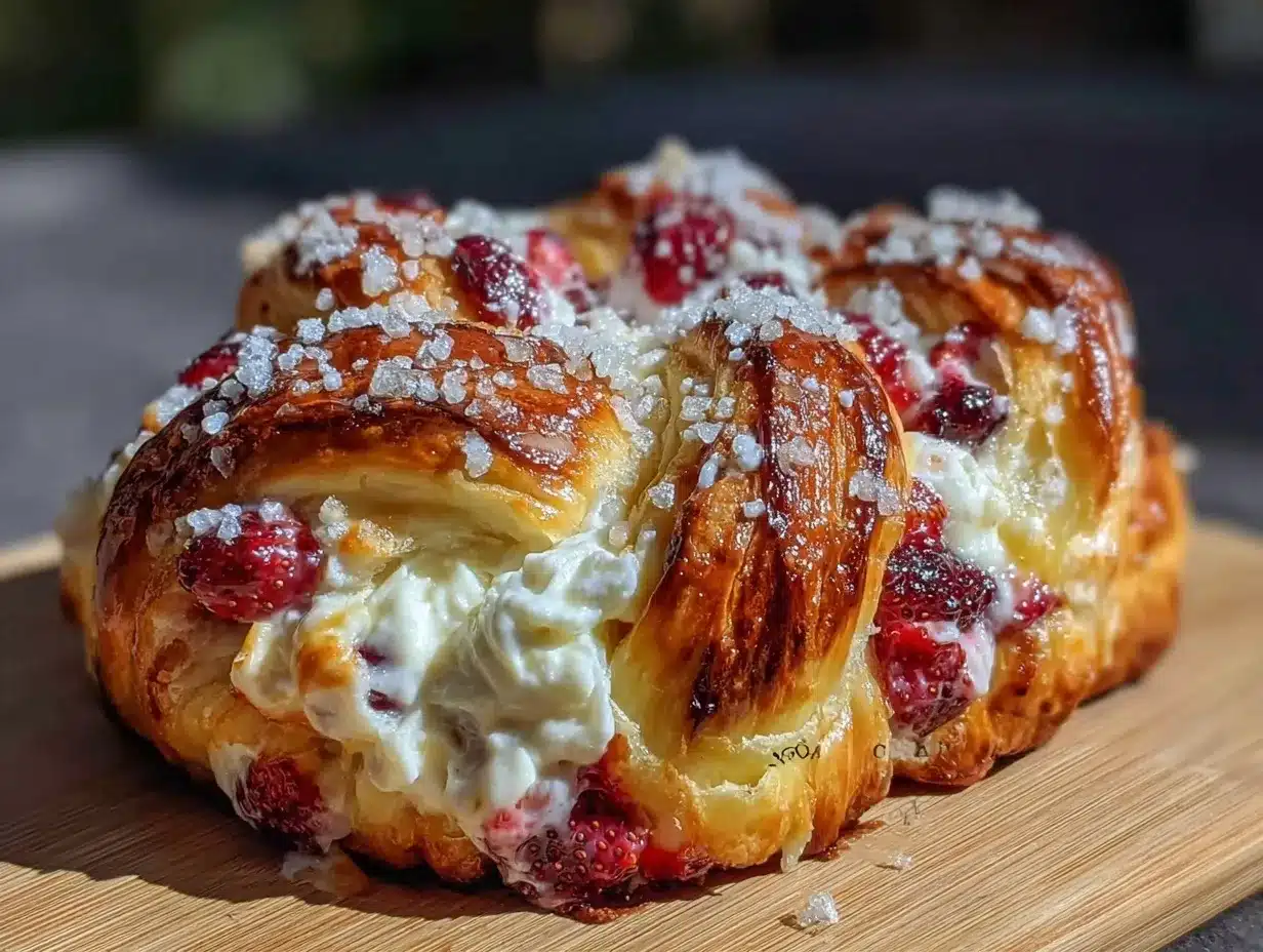 strawberry cream cheese danish braid preparation steps