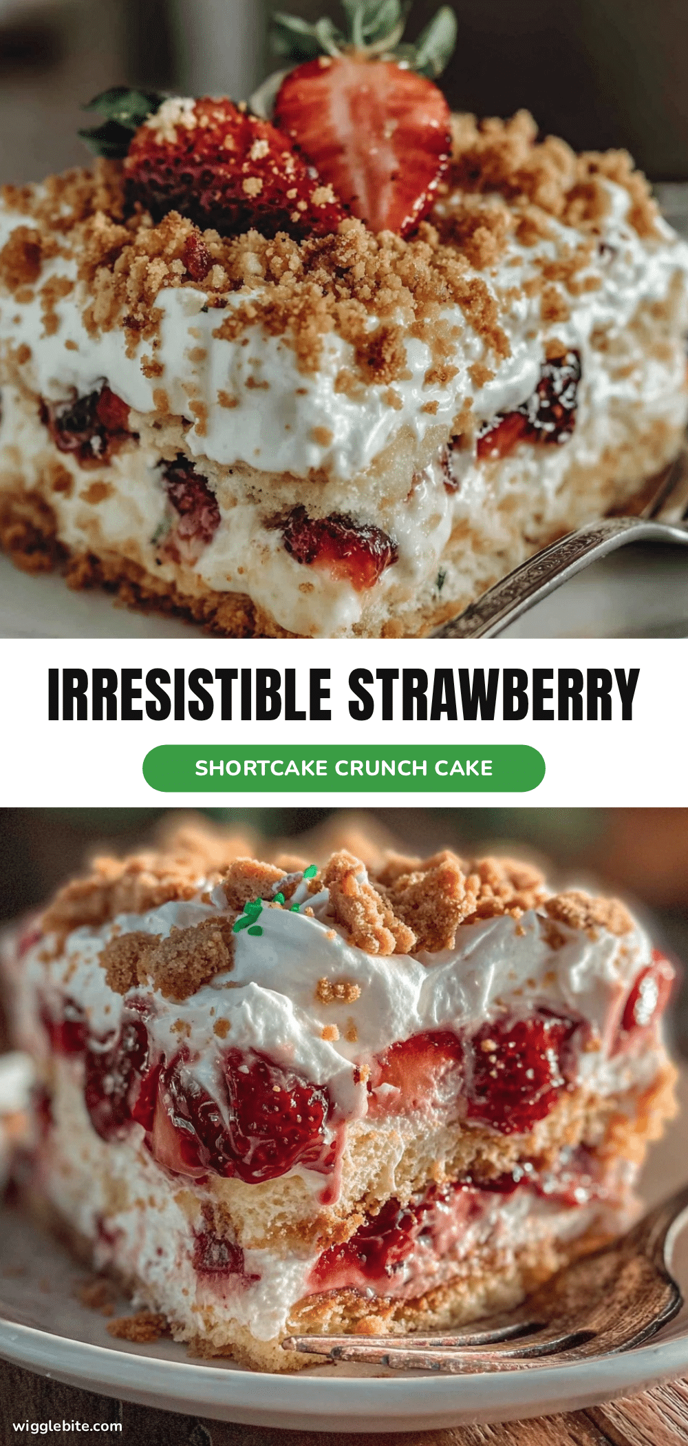 strawberry shortcake crunch cake recipe