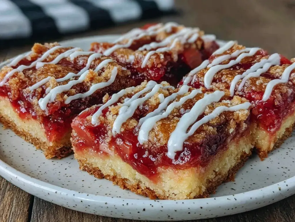 tangy rhubarb bars - featured image